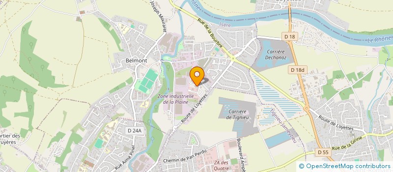 localisation de l'entreprise DURY INVEST  CHAVANOZ