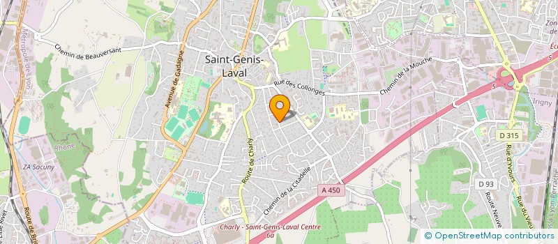 localisation de l'entreprise DURY MECA à SAINT-GENIS-LAVAL