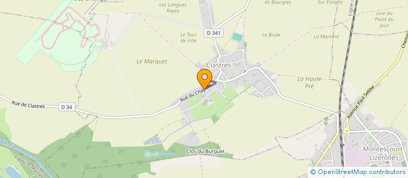 localisation de l'entreprise DUSANTER TP  CLASTRES