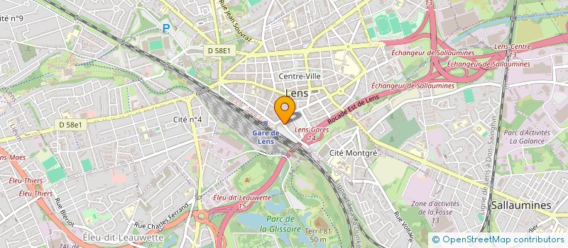 localisation de l'entreprise DUSON  LENS