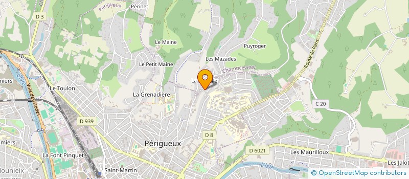 localisation de l'entreprise DUSROYLUX à PERIGUEUX