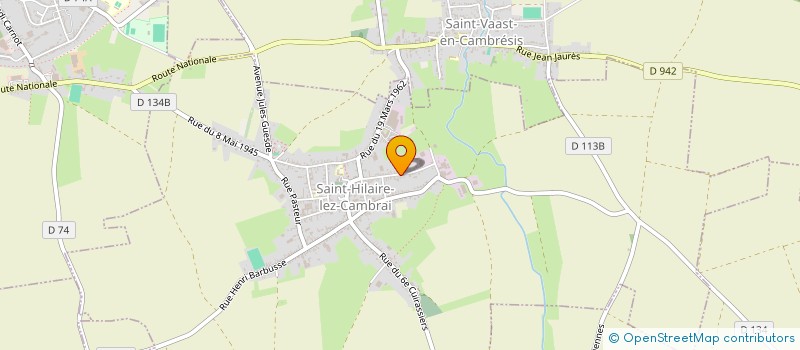 localisation de l'entreprise DUSSART CHAUFFAGE  SAINT-HILAIRE-LEZ-CAMBRAI