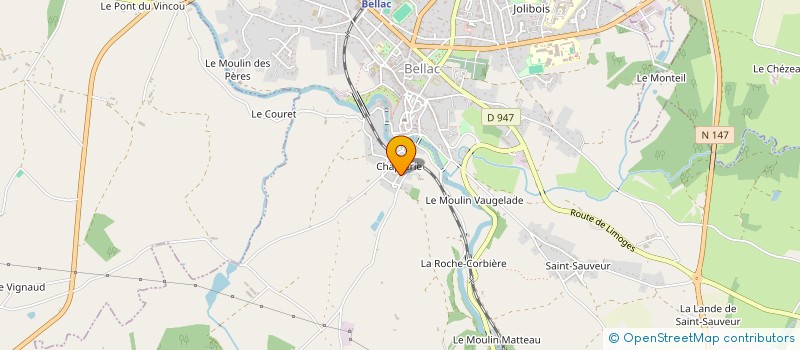 localisation de l'entreprise DUSSE à BELLAC
