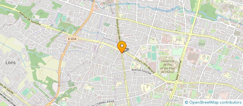 localisation de l'entreprise DUSSERRE  BILLERE