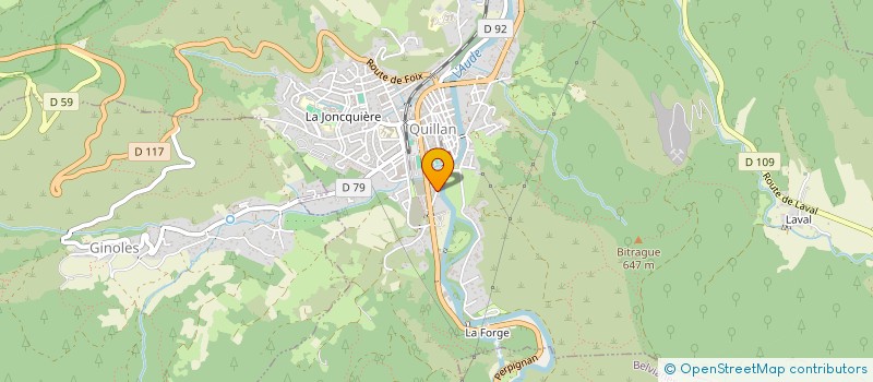 localisation de l'entreprise DUSSERVICES à QUILLAN