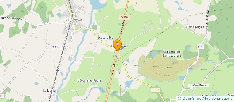 localisation de l'entreprise DUSSOULIER FABRICE à LA MEYZE