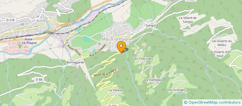 localisation de l'entreprise DUSSSART-MILLET  AIME-LA-PLAGNE