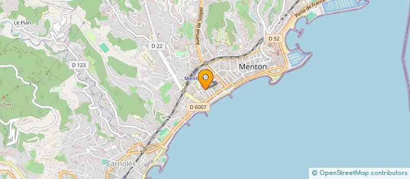 localisation de l'entreprise DUSTY à MENTON
