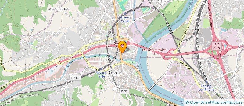 localisation de l'entreprise DUTERNE ET CONDAMIN à GIVORS