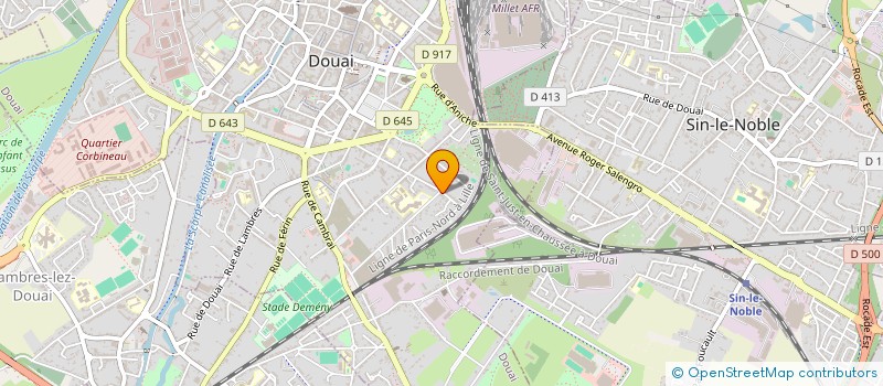 localisation de l'entreprise DUTILLEUX à DOUAI