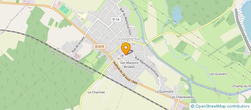 localisation de l'entreprise DUTITRE HONNET à LUSIGNY-SUR-BARSE