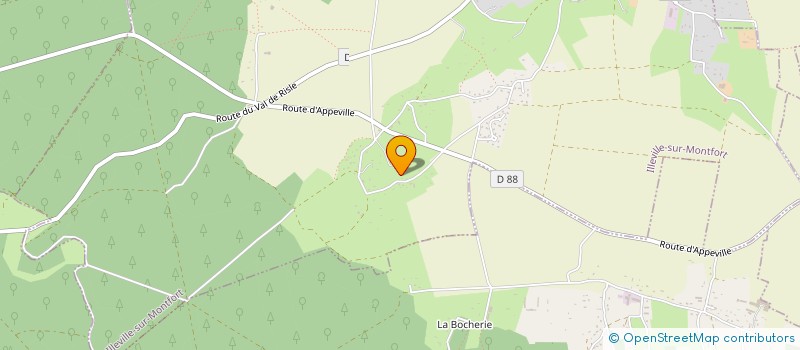 localisation de l'entreprise DUTORDOIR XAVIER à ILLEVILLE-SUR-MONTFORT