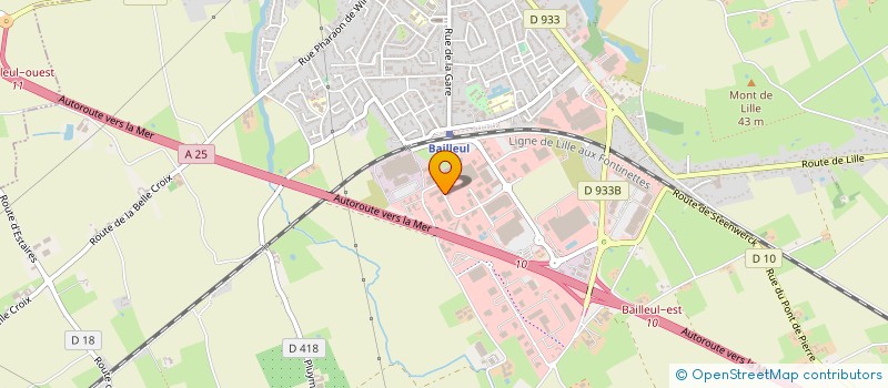 localisation de l'entreprise DUTRIE SA à BAILLEUL