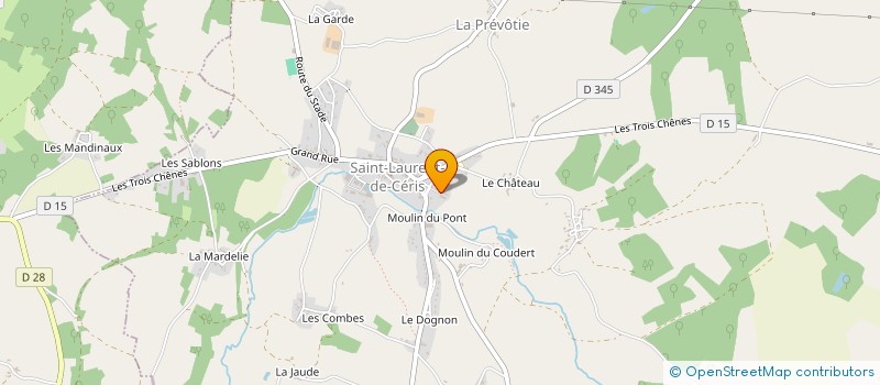 localisation de l'entreprise DUTRIEUX AGENCEMENT à SAINT-LAURENT-DE-CERIS