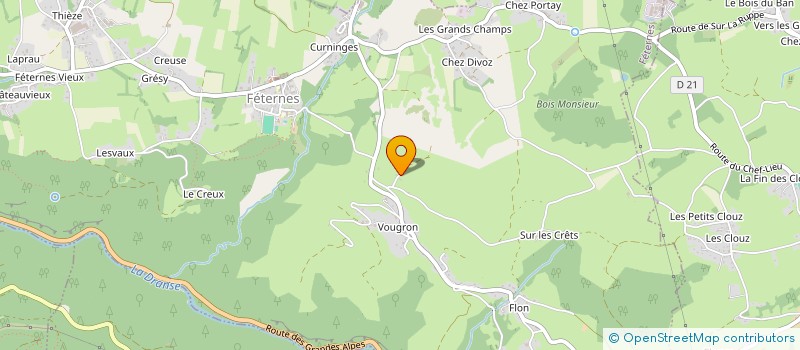 localisation de l'entreprise DUTRUEL DE SUR LA CHAUX  FETERNES