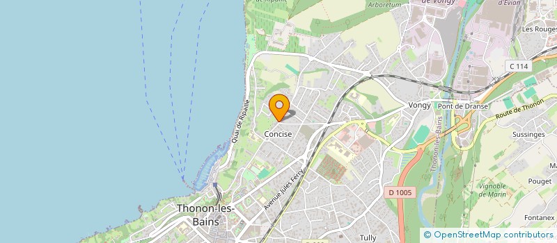 localisation de l'entreprise DUTRUEL RENOVATION à THONON-LES-BAINS