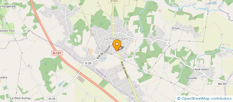 localisation de l'entreprise DUVAL à TREILLIERES