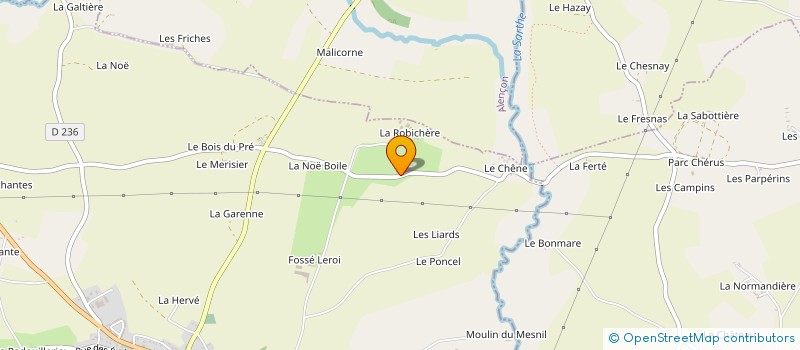localisation de l'entreprise DUVAL DE LA ROBICHERE à SAINTE-SCOLASSE-SUR-SARTHE