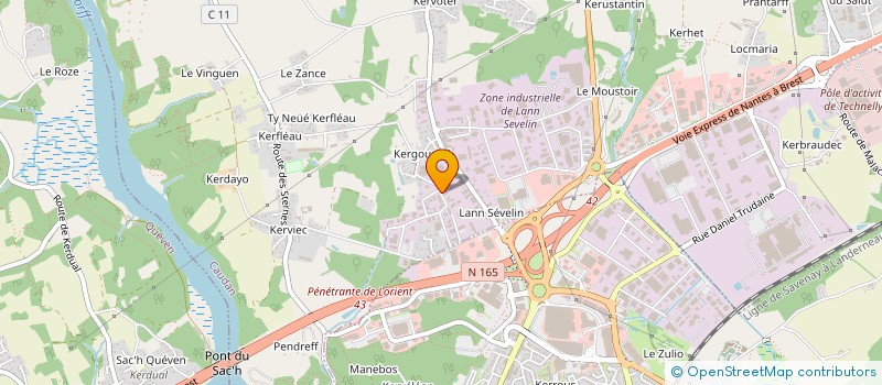 localisation de l'entreprise DUVAL GENAIVRE SARL à CAUDAN