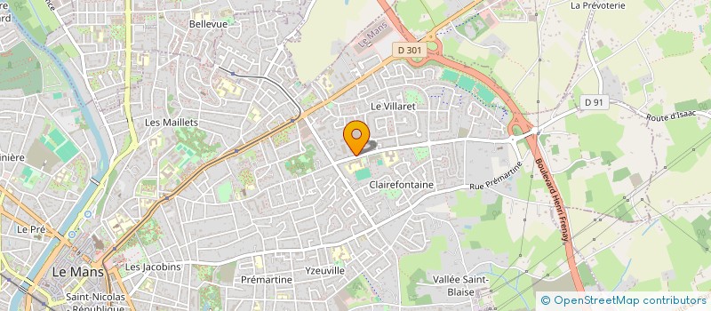 localisation de l'entreprise DUVAL METALU à LE MANS