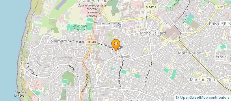 localisation de l'entreprise DUVAL MURIEL BEAUDOIN HUBERT  LE HAVRE