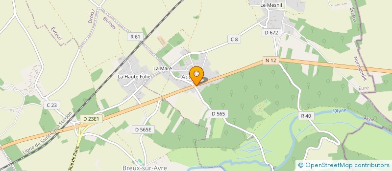 localisation de l'entreprise DUVAL PERE ET FILS  ACON