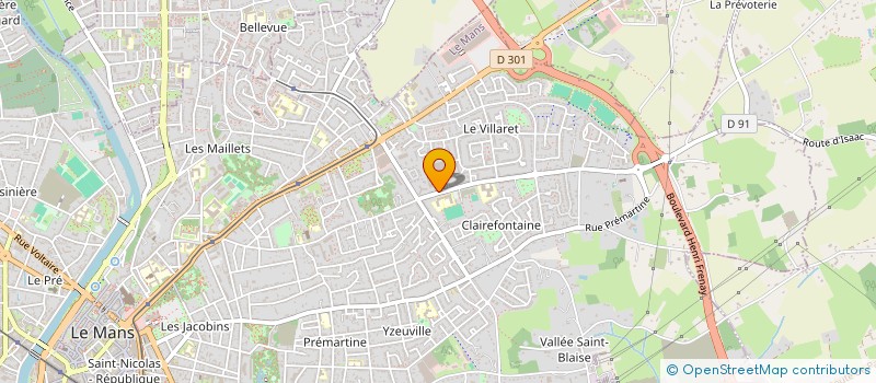 localisation de l'entreprise DUVAL PVC à LE MANS