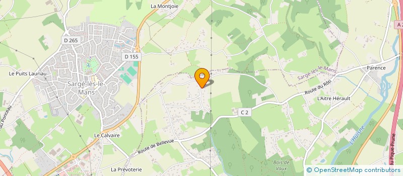 localisation de l'entreprise DUVAL - VAUGOUX  YVRE-L'EVEQUE