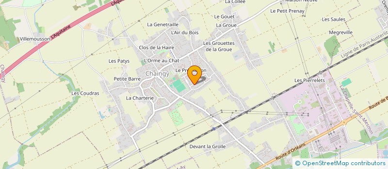 localisation de l'entreprise DUVALLET PLOMBERIE-CHAUFFAGE SARL à CHAINGY