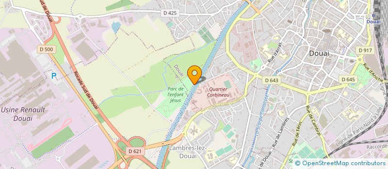 localisation de l'entreprise DUVEAU LOISIR DIFFUSION à DOUAI