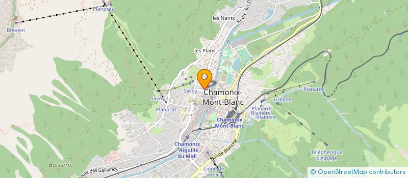 localisation de l'entreprise DUVEL CHALET LOCATIONS  CHAMONIX-MONT-BLANC