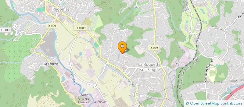 localisation de l'entreprise DUVERNE à LA ROQUETTE-SUR-SIAGNE