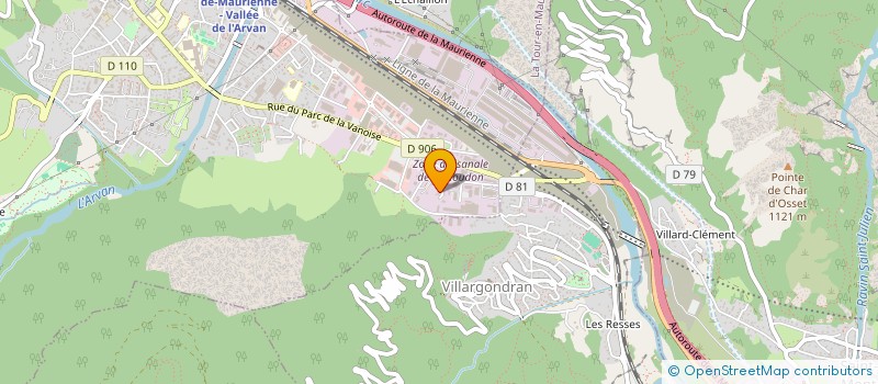 localisation de l'entreprise DUVERNEY HELICOPTERES à SAINT-JEAN-DE-MAURIENNE