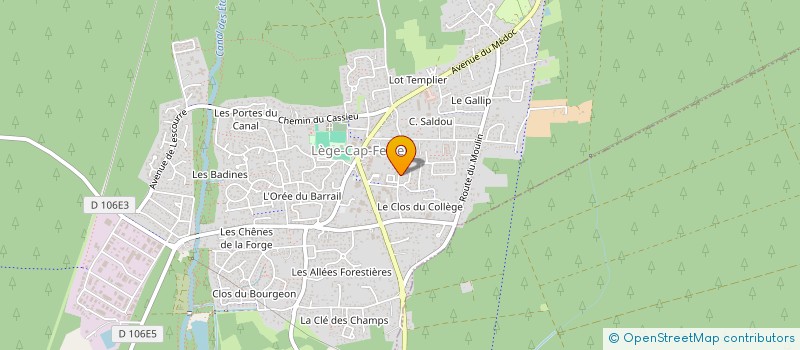 localisation de l'entreprise DUVERT à LEGE-CAP-FERRET
