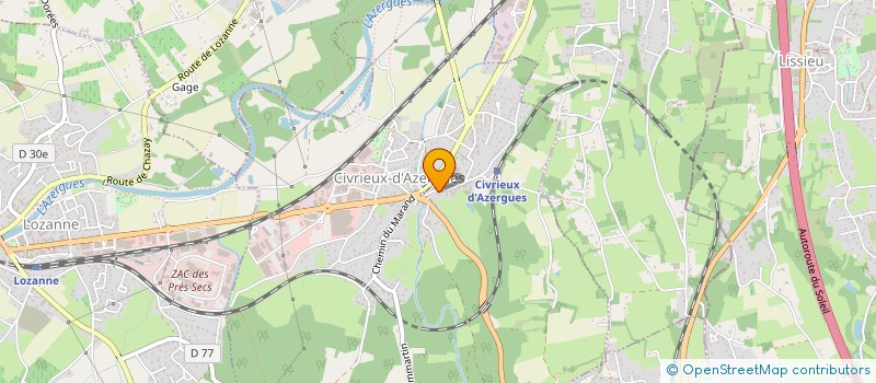 localisation de l'entreprise DUVERT DISTRIBUTION à CIVRIEUX-D'AZERGUES