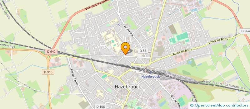 localisation de l'entreprise DUVETTE  HAZEBROUCK