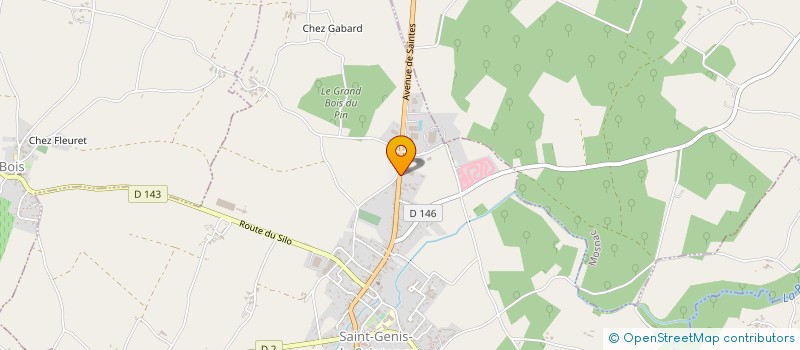 localisation de l'entreprise DUVIGNAU MATERIAUX à SAINT-GENIS-DE-SAINTONGE