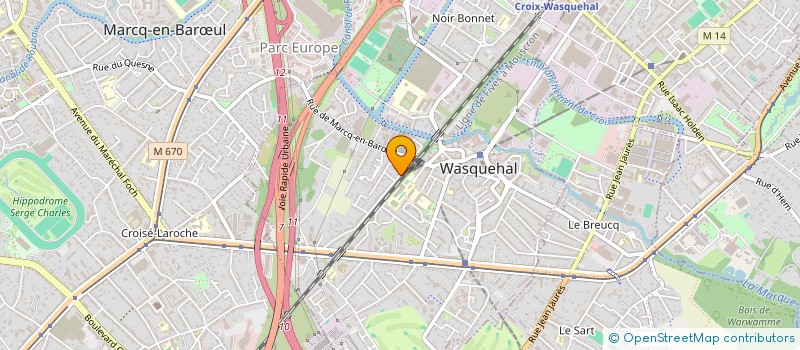 localisation de l'entreprise DUVINAGE SARL  WASQUEHAL