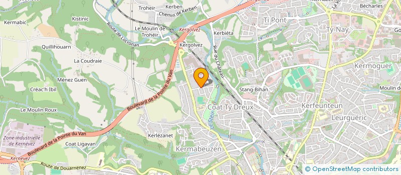 localisation de l'entreprise DUXAR 29 à QUIMPER