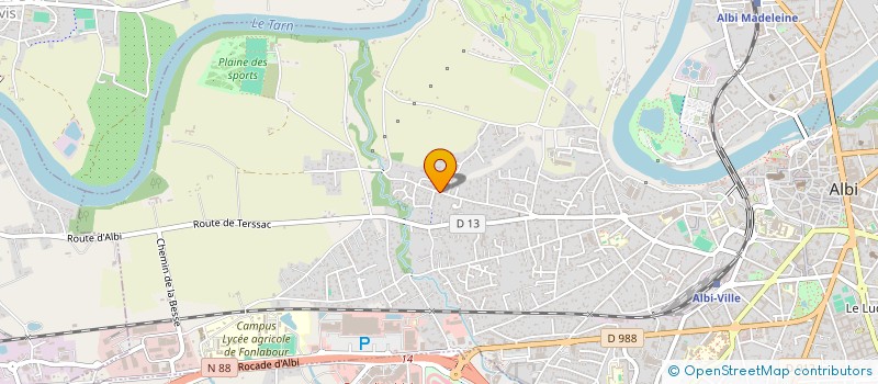 localisation de l'entreprise DUZAGE à ALBI