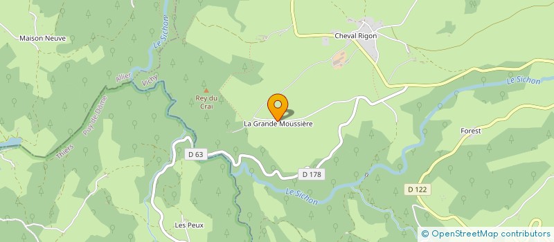 localisation de l'entreprise DUZELLIER  FERRIERES-SUR-SICHON