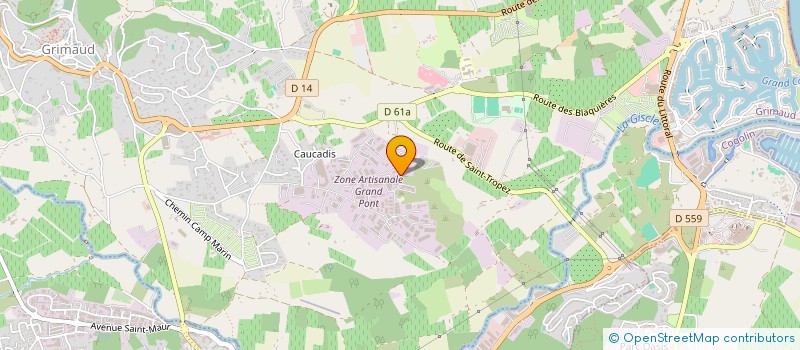 localisation de l'entreprise DV ELECTRICITE à GRIMAUD