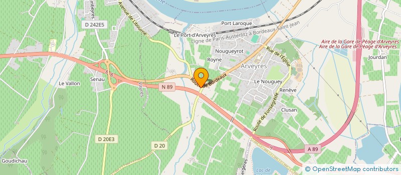localisation de l'entreprise DV ENERGIES à ARVEYRES