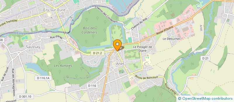 localisation de l'entreprise DV FERMETURES à ANET