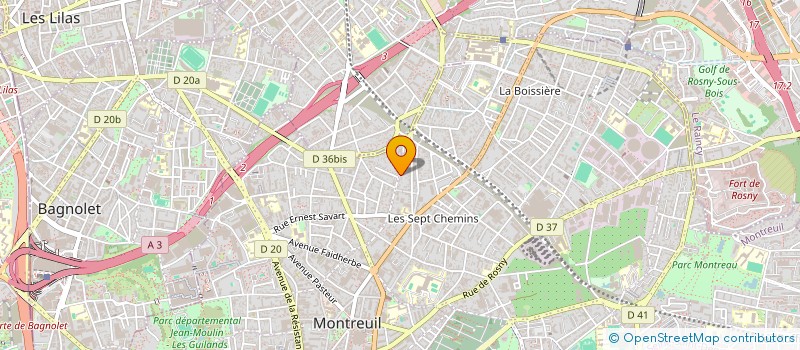 localisation de l'entreprise DV & JV PARTICIPATIONS  MONTREUIL