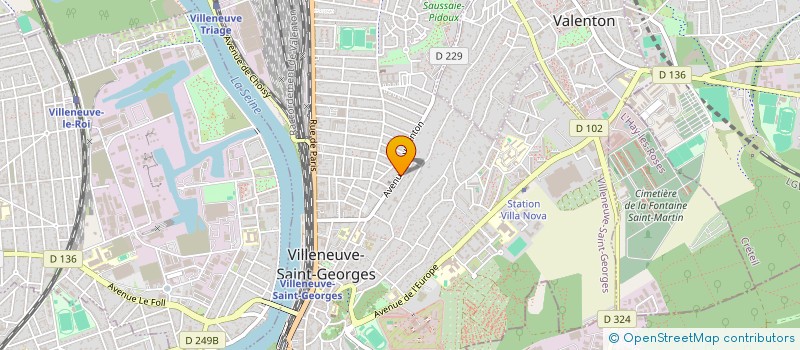 localisation de l'entreprise DV TAXI à VILLENEUVE-SAINT-GEORGES