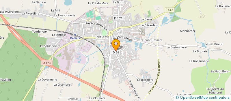 localisation de l'entreprise DV TAXI  RETIERS