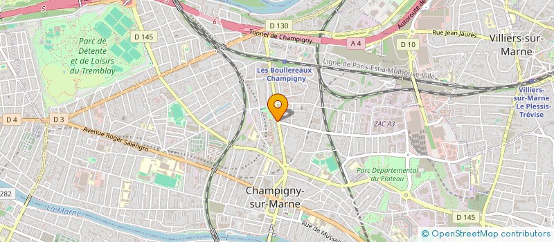 localisation de l'entreprise DVD PLATRERIE à CHAMPIGNY-SUR-MARNE