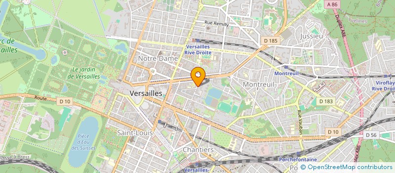 localisation de l'entreprise DVL à VERSAILLES