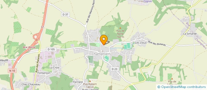 localisation de l'entreprise DVLPT à CHAMPNIERS